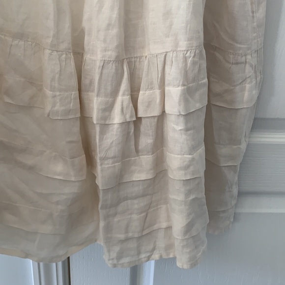 120% Lino Linen Esterino Dress Linen Maxi balloon sleeves bohemian romantic - Picture 10 of 14